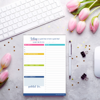 Undated To-Do List Notepad • 7x10 Daily Top Priorities •  Appointments List