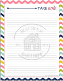 Note Taking Printable Sheet
