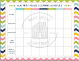 weekly house cleaning schedule