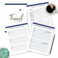 Travel Planner Printable (27 pages) - PDF Instant Download and Print