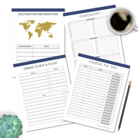 Travel Planner Printable (27 pages) - PDF Instant Download and Print