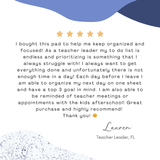 Teacher Notepad – Daily To-Do List & Work Planner | Top 3 Priorities, Appointments, Task Organizer