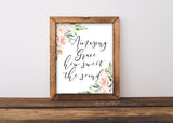 amazing grace how sweet the sound french cottage decor printable wall art
