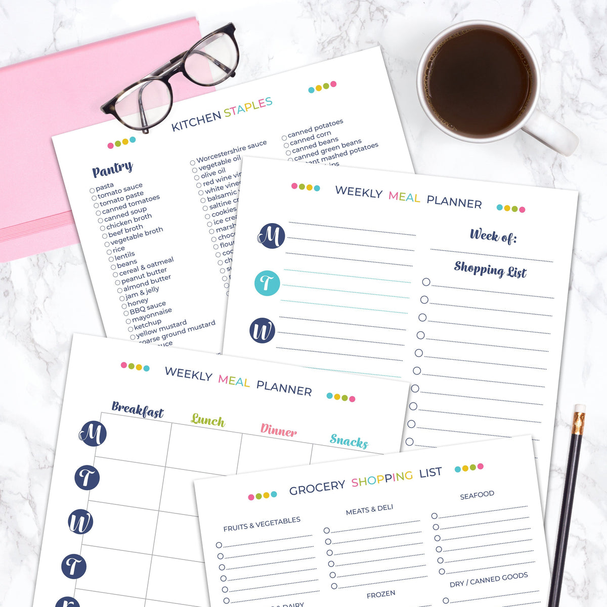 PDF Meal Planner - Editable Weekly Meal Planner Template – Neat House ...