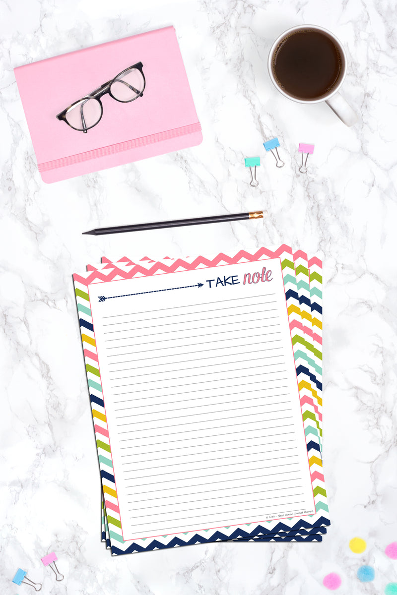 Note Taking Printable Sheet | Letter Size Template for Notes – Neat ...