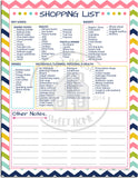 Shopping List  Printable • Grocery Store Checklist