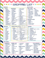 Shopping List  Printable • Grocery Store Checklist