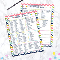 printable grocery shopping checklist