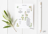 Catholic Prayer Cards • First Communion Prayers in Watercolor Florals
