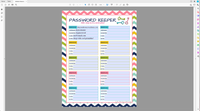 Editable Password Keeper • Password Log Template