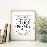 My Help Comes From The Lord Printable Wall Art