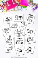 Set of Printable Positive Affirmations for Classroom or Homeschool