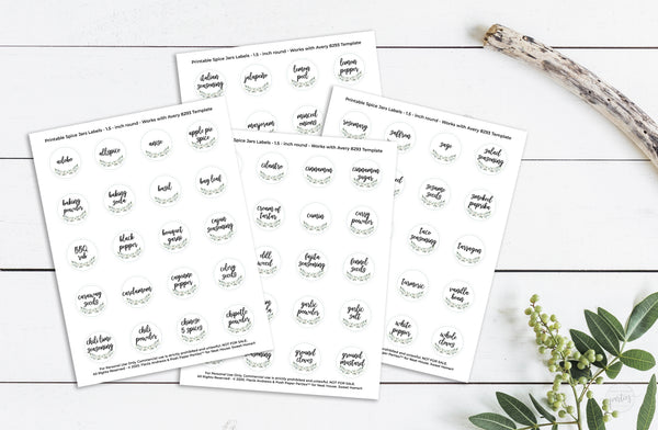 Free Printable Spice Jar Labels