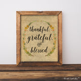 thankful grateful blessed printable