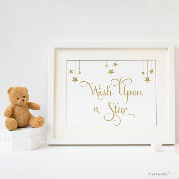 Wish Upon a Star Printable Nursery Art • Baby Shower Decor